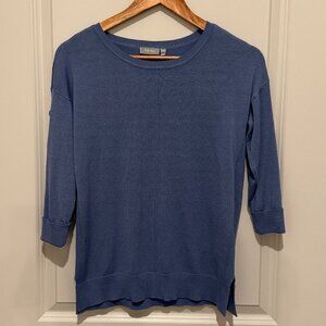 Fransa half sleeve blue blouse